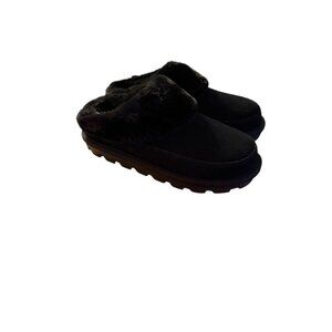 Womens Koolaburra By UGG Black Faux Fur-Lined Slip-On Rubber Sole Size 10 NIB